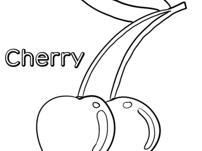 cherry coloring page