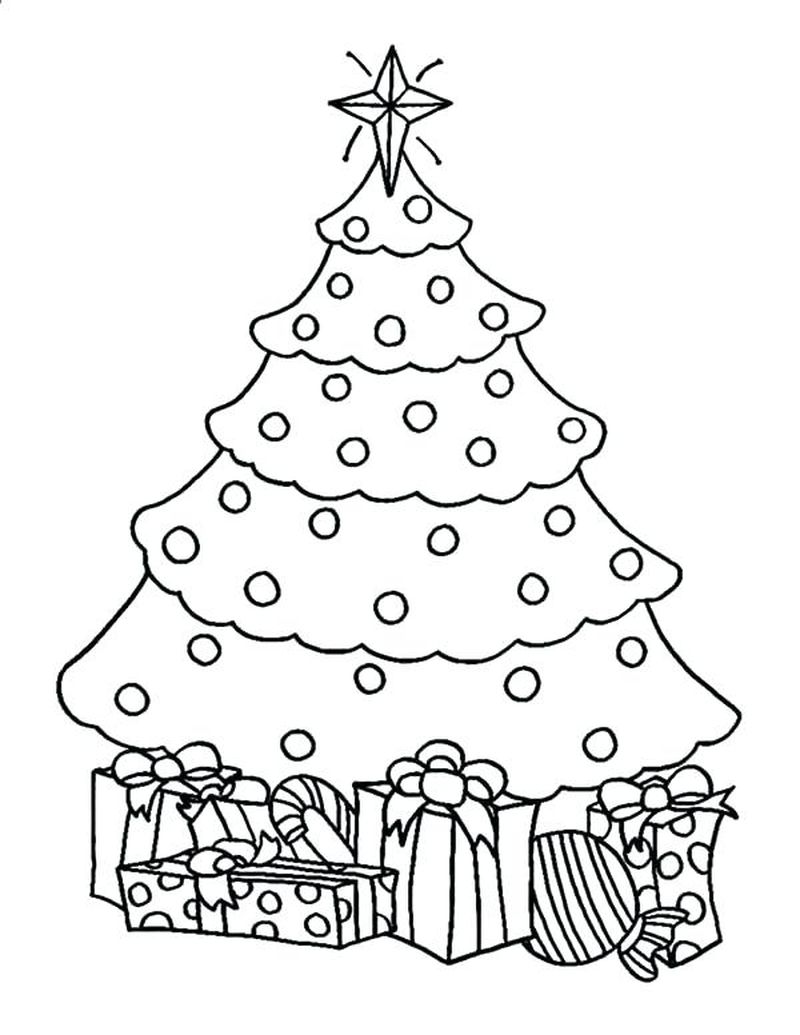 christmas tree template coloring pages