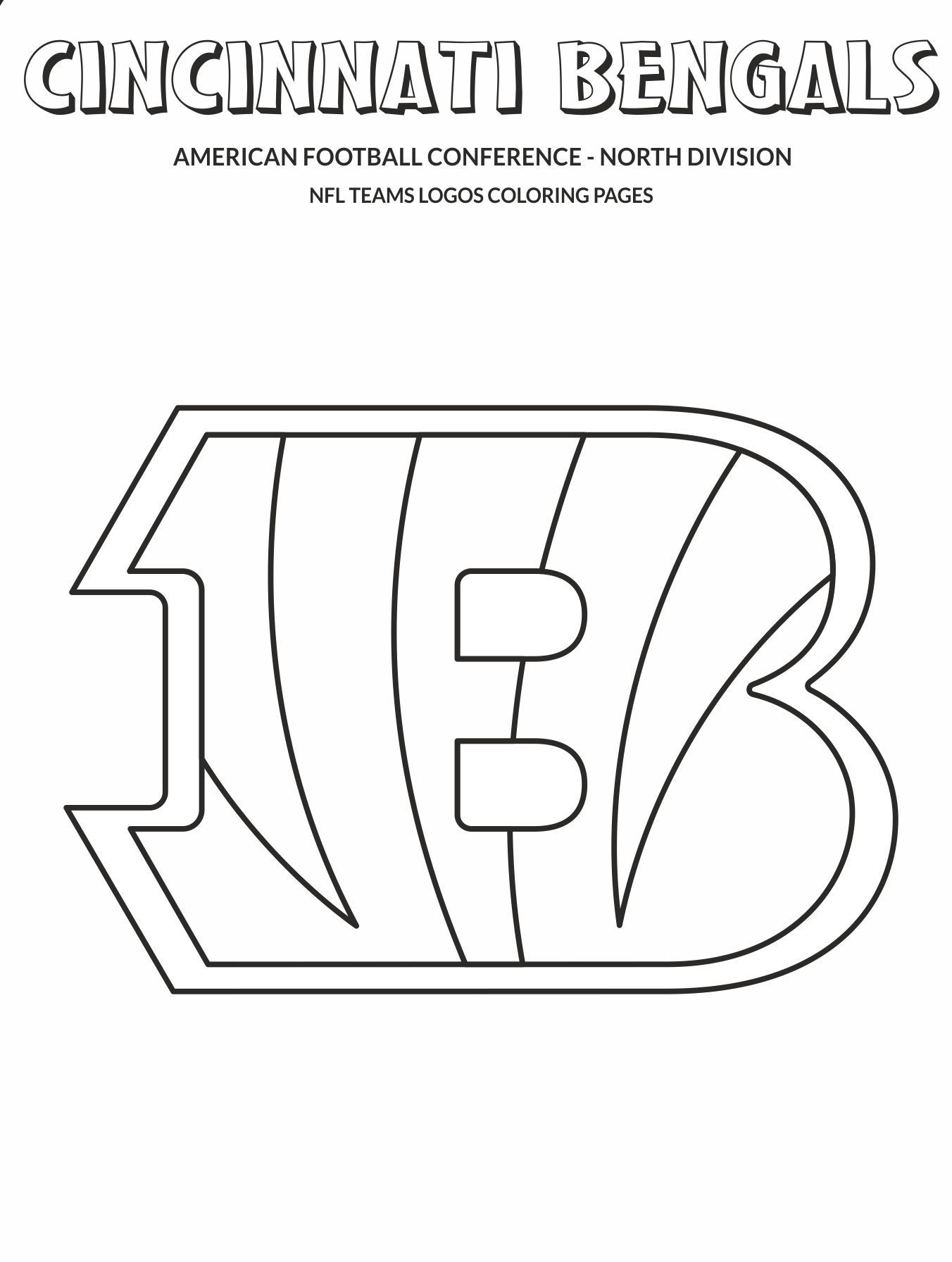 cincinnati bengals coloring pages