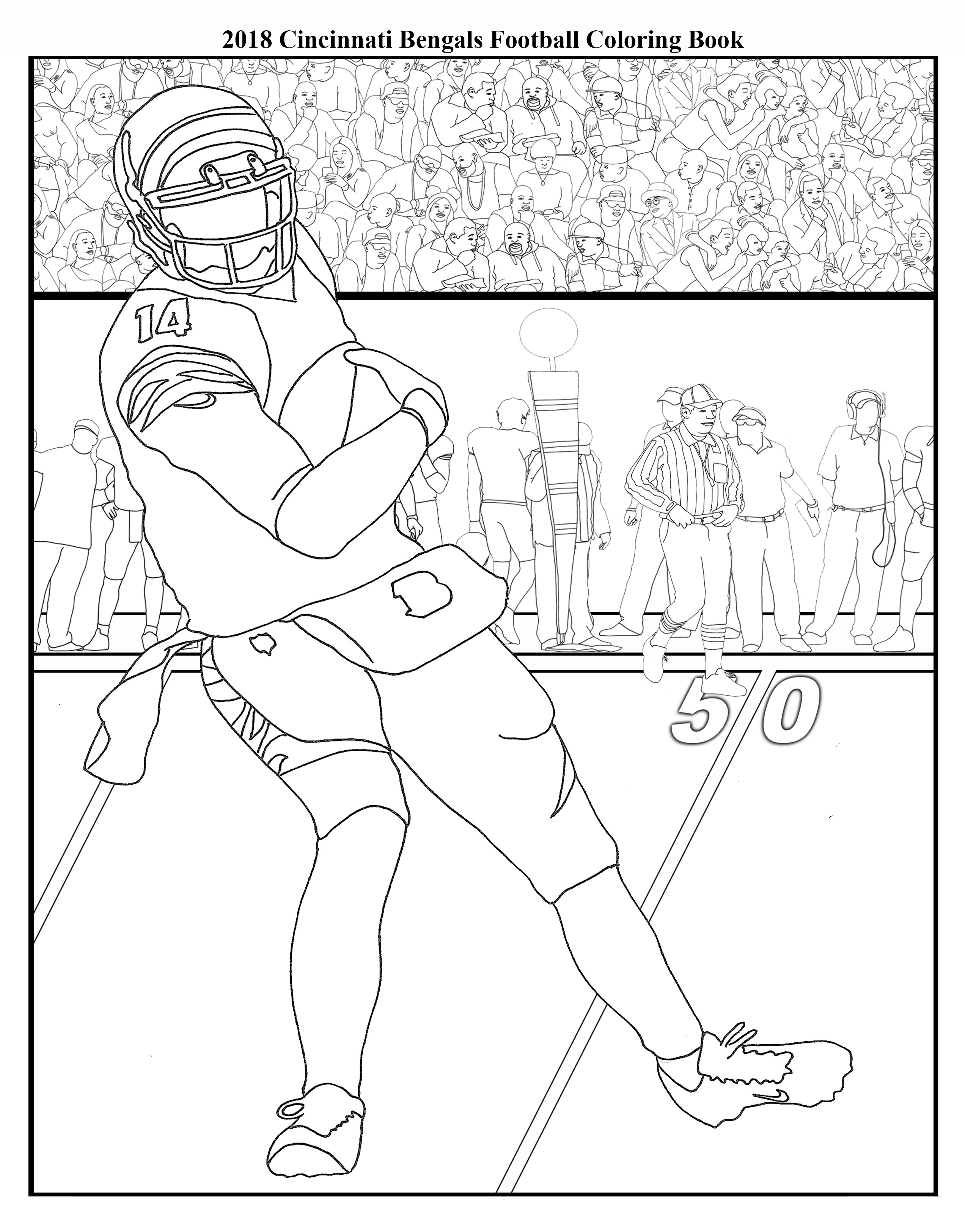 cincinnati bengals player coloring pages