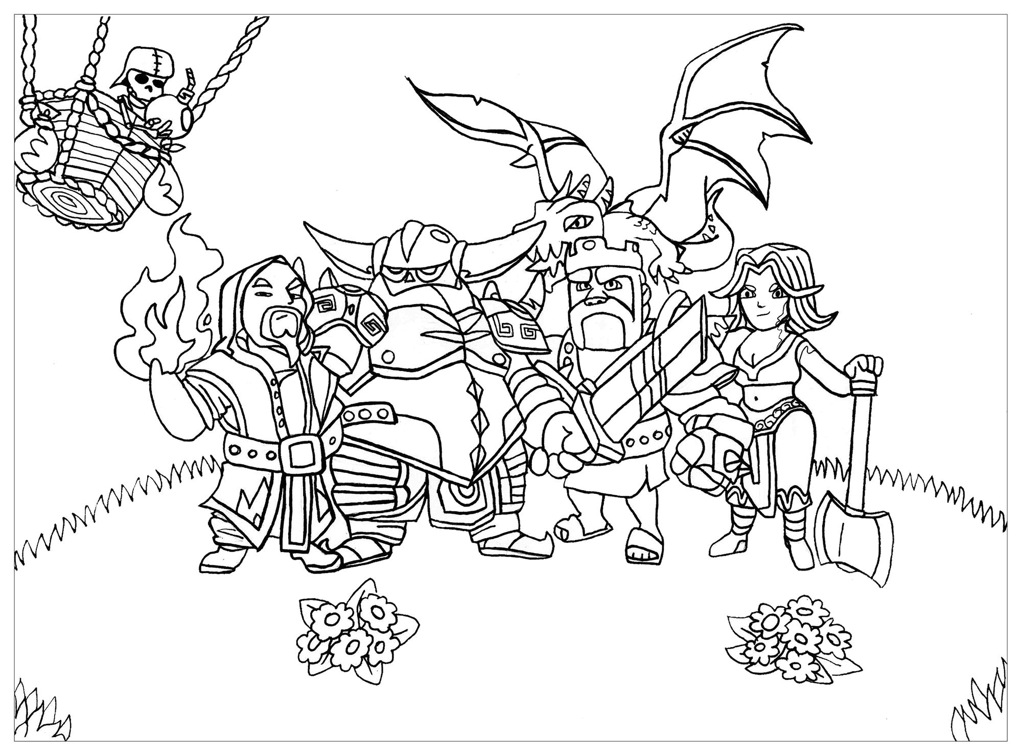 coloriage de clash royale coloriage clash royale zappy