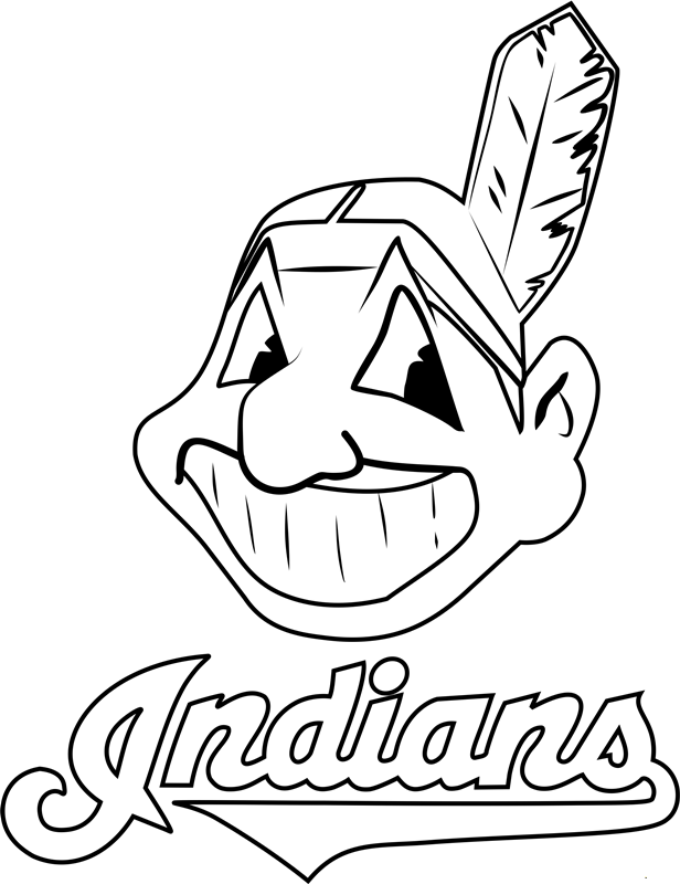 cleveland indians logo coloring pages