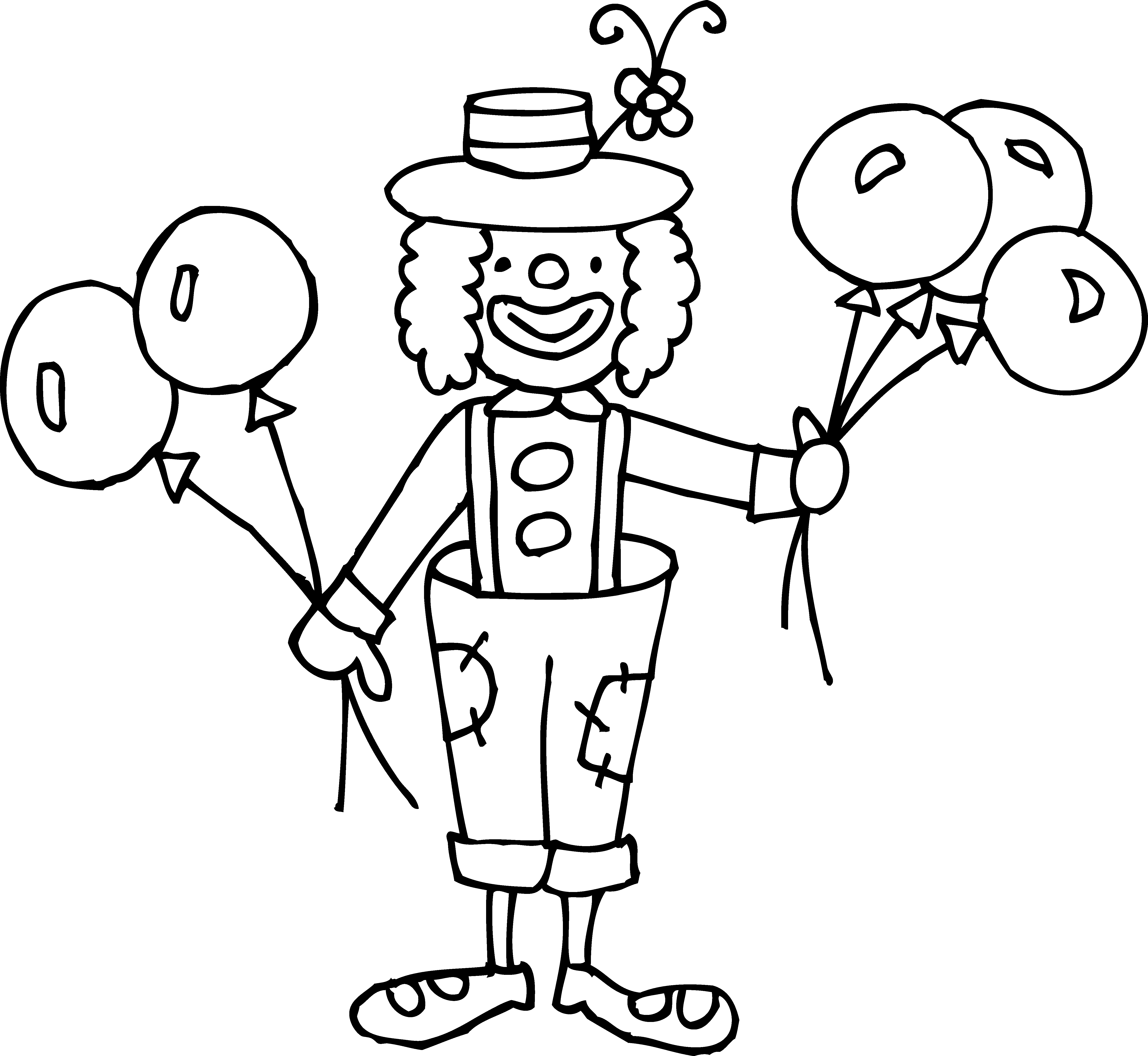 clown hat coloring pages