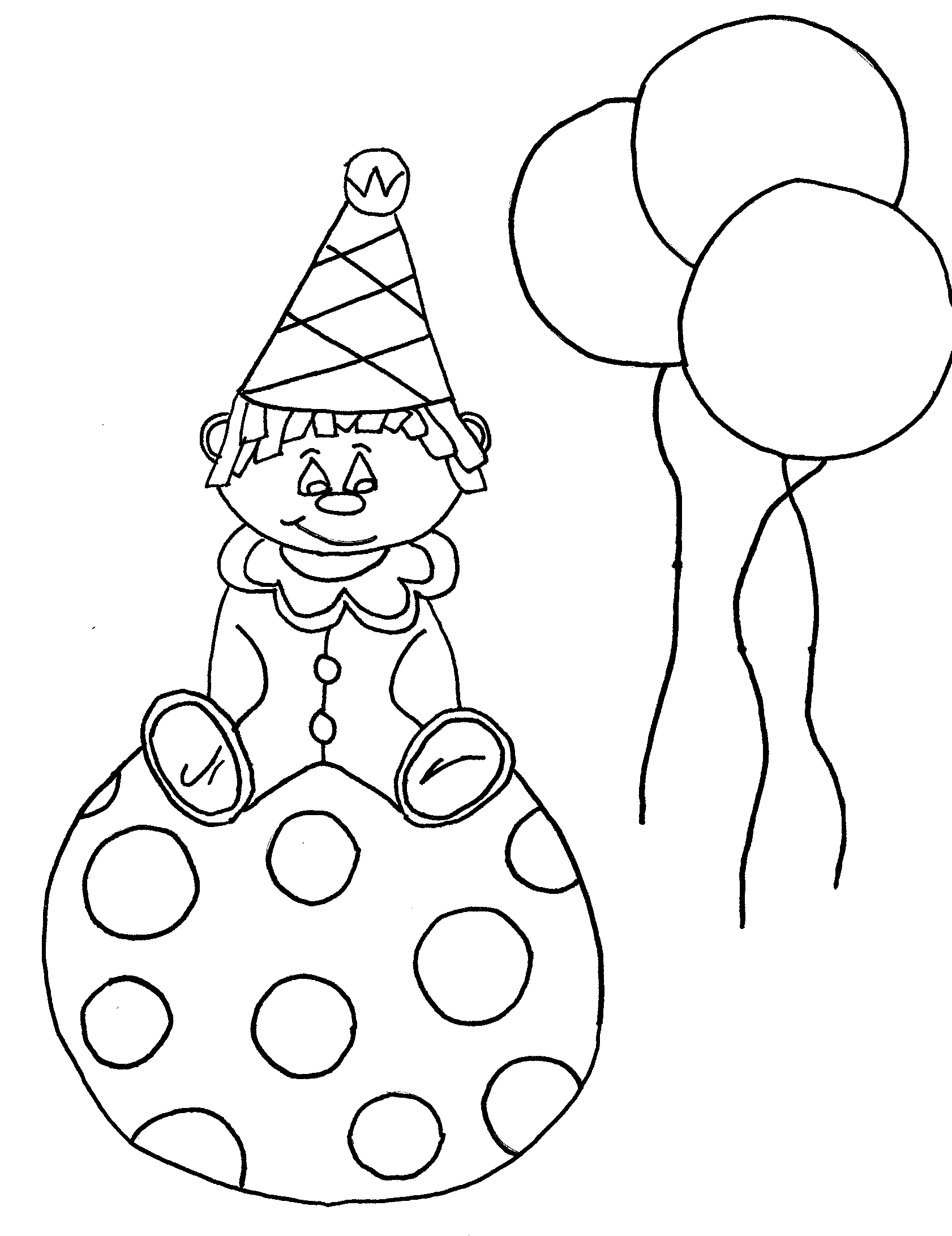 sad clown coloring pages