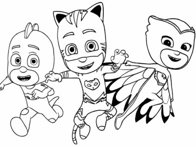 coloring book pages pj masks