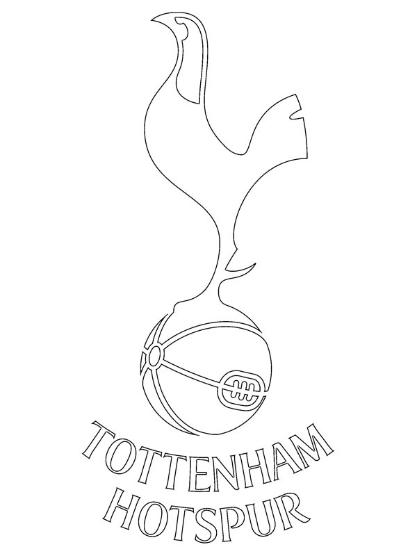 coloring page tottenham hotspur fc