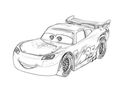 coloring page lightning mcqueen