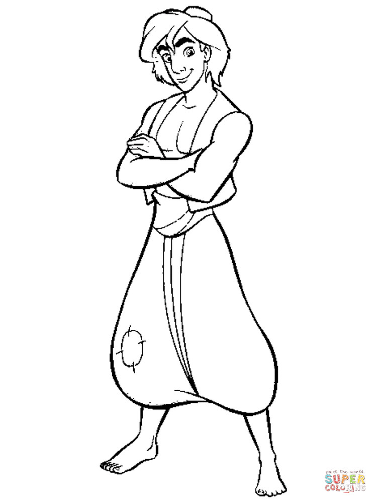 coloring pages aladdin