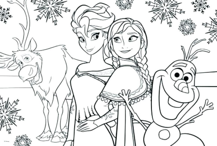 coloring pages anna and elsa