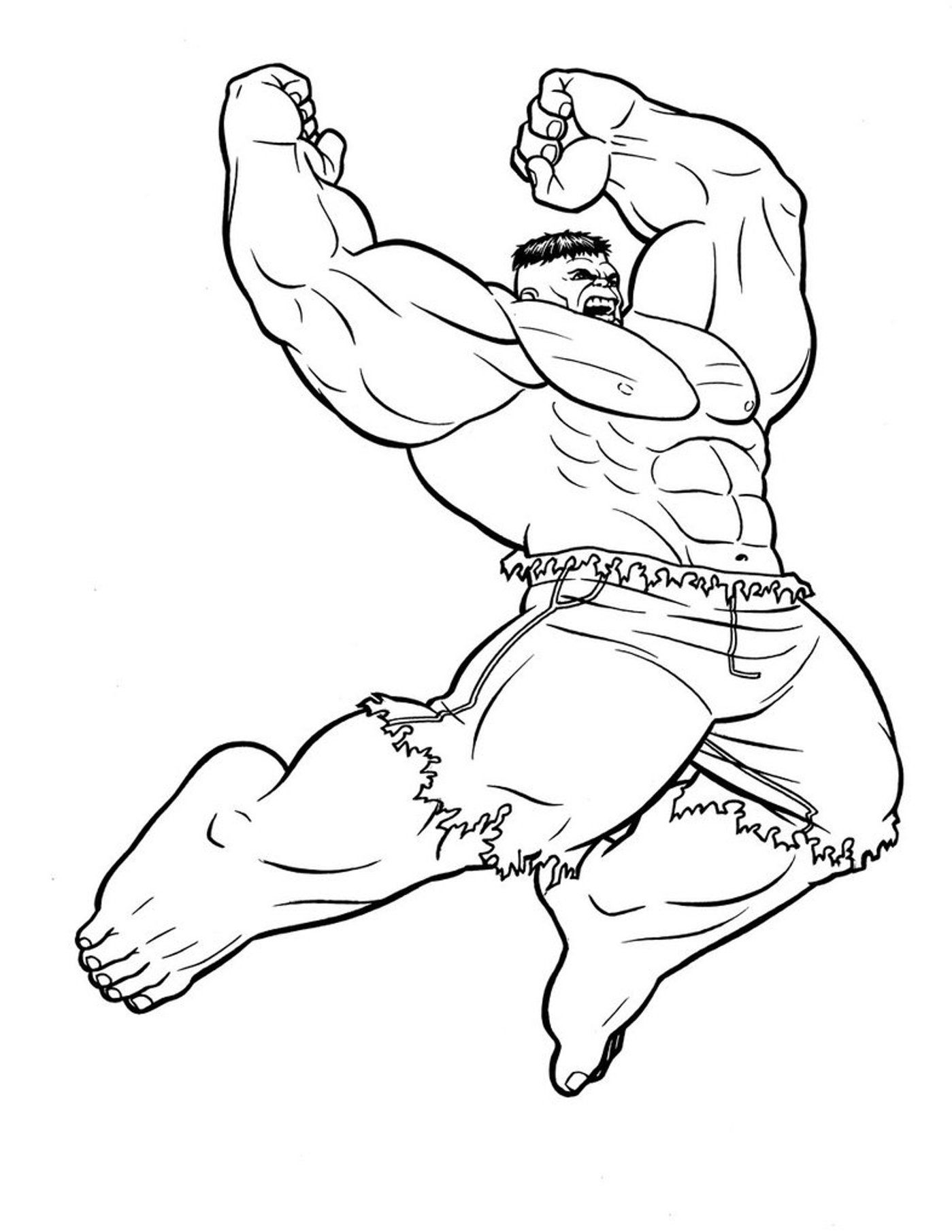 coloring pages hulk