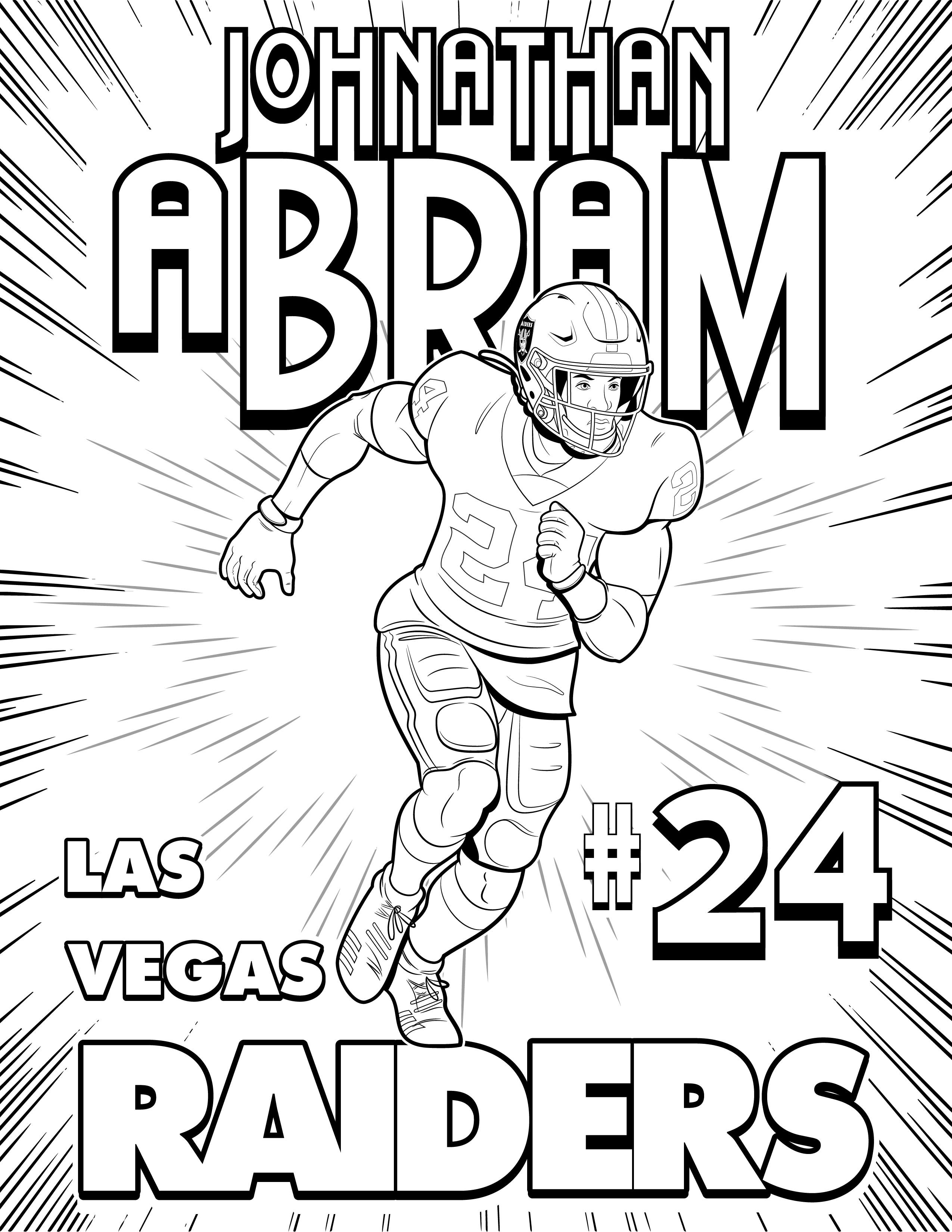 coloring pages las vegas raiders