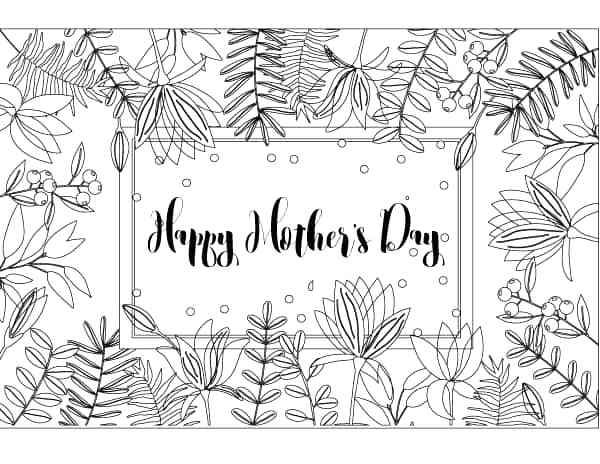 coloring pages mothers day