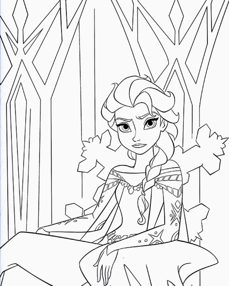 coloring pages of frozen elsa