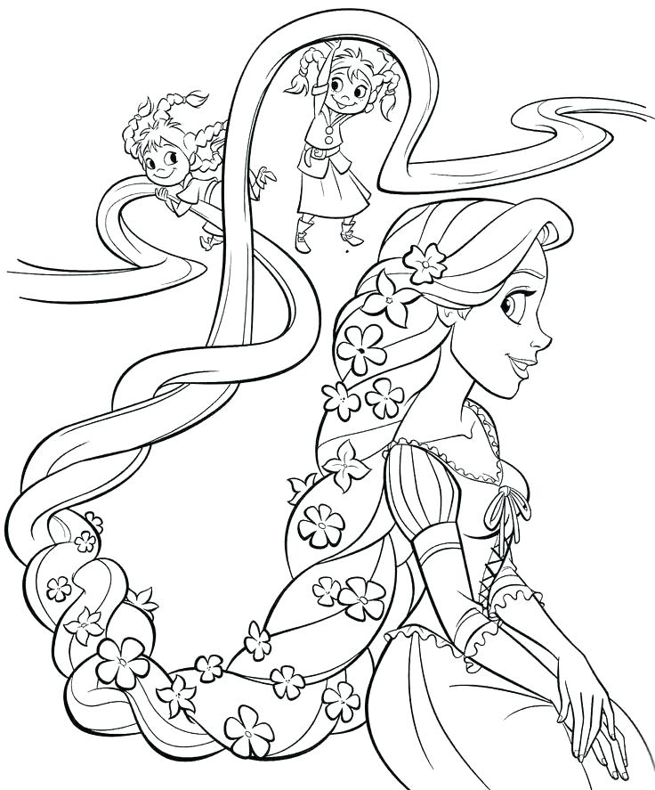 coloring pages of rapunzel