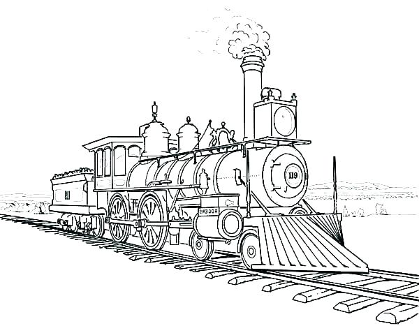 coloring pages of train