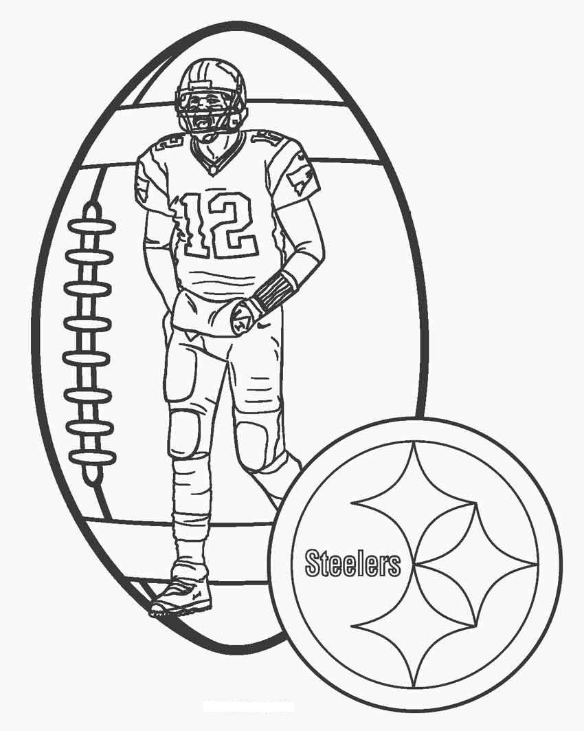 coloring pages pittsburgh steelers player