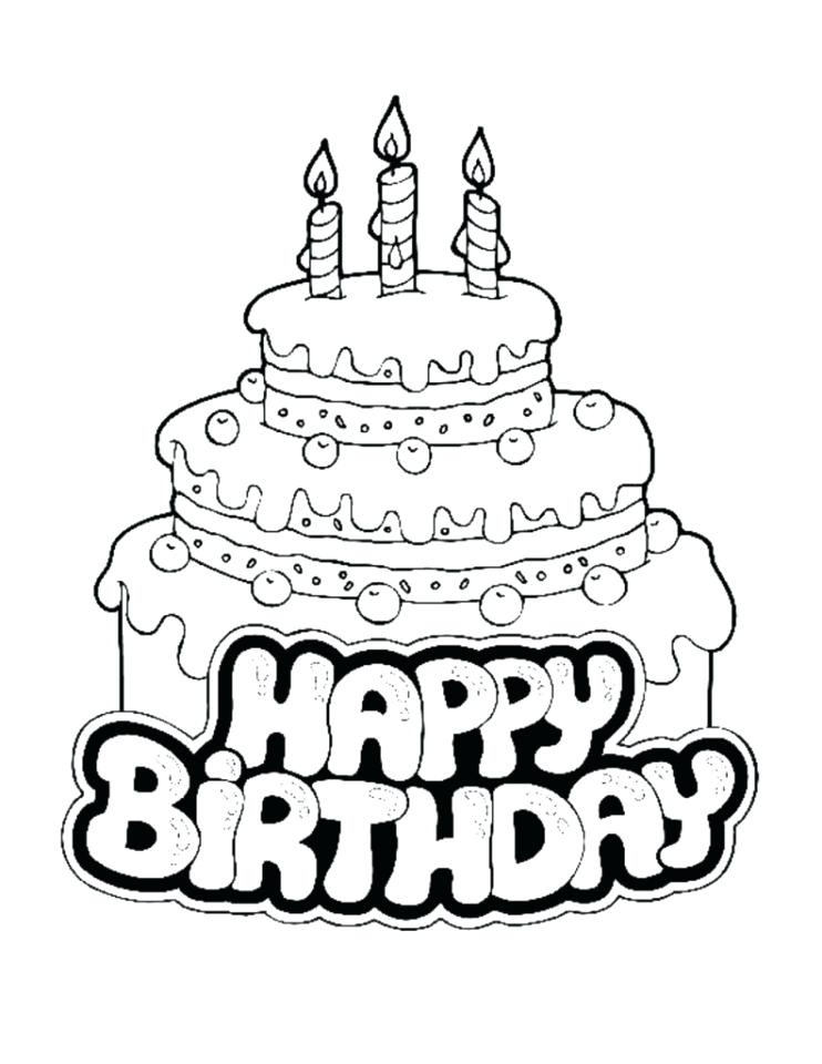 coloring pages say happy birthday