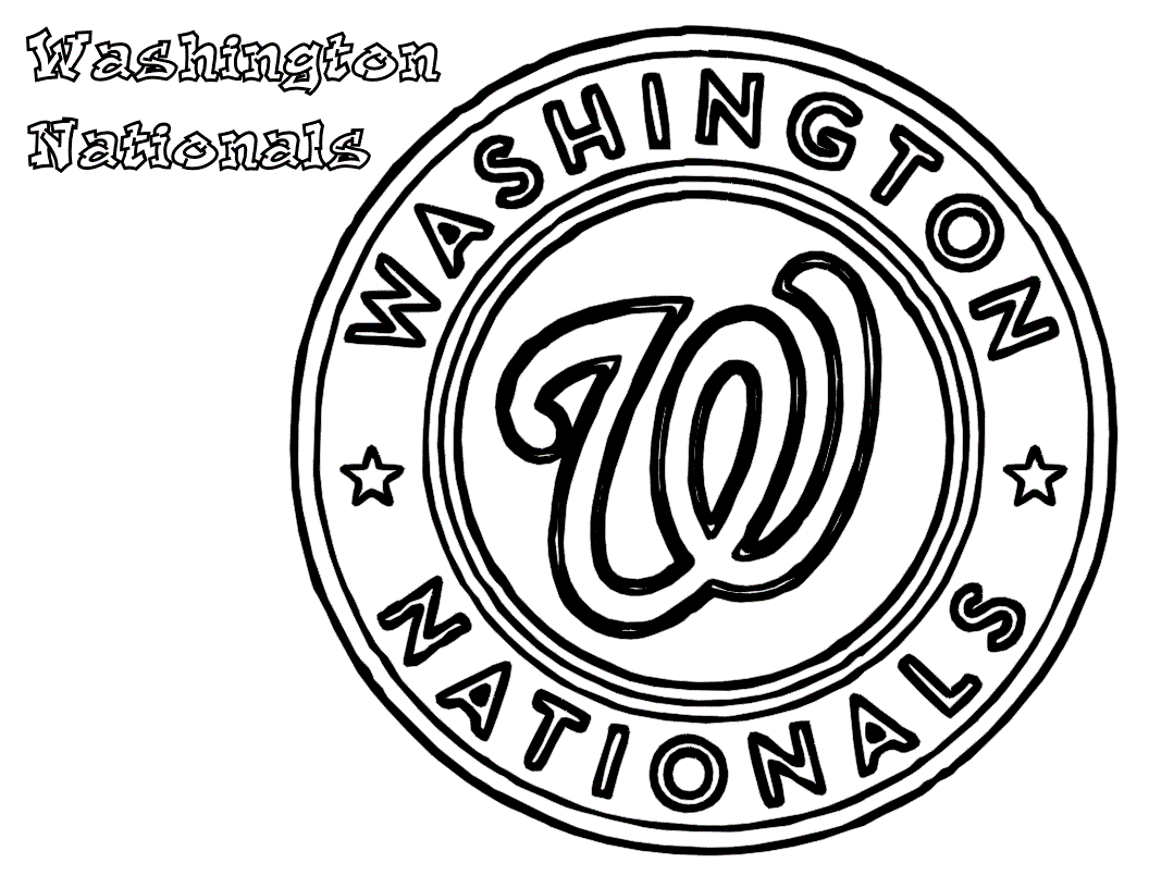 coloring pages washington nationals