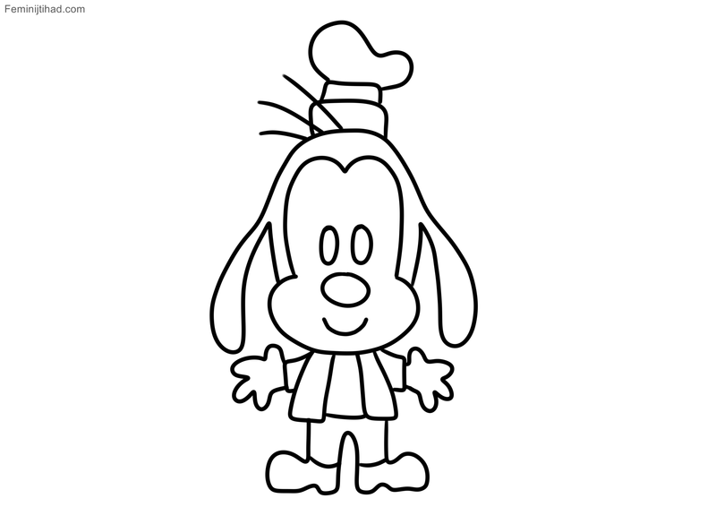 coloring sheets disney cuties goofy