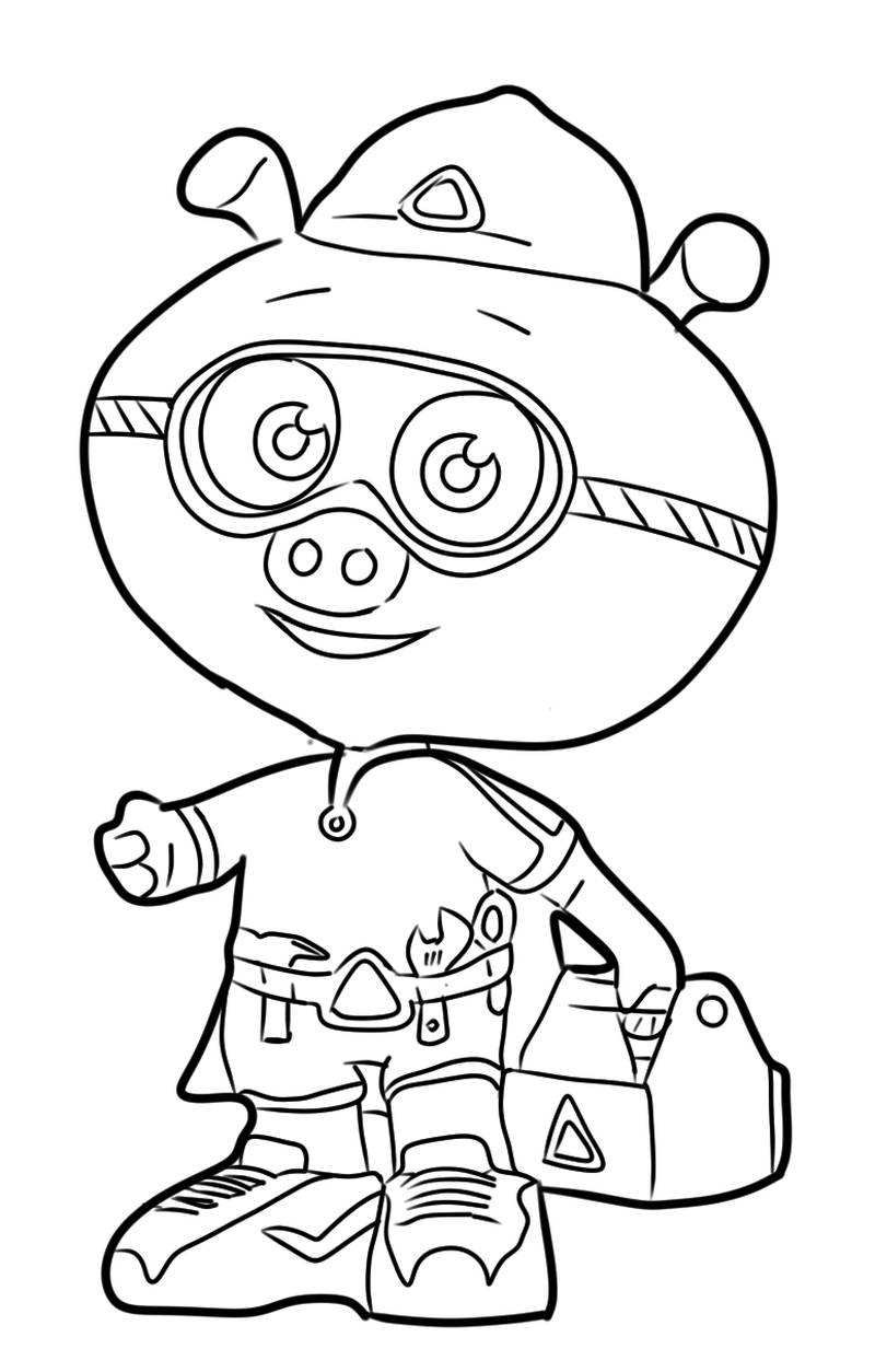 coloring super why alpha pig