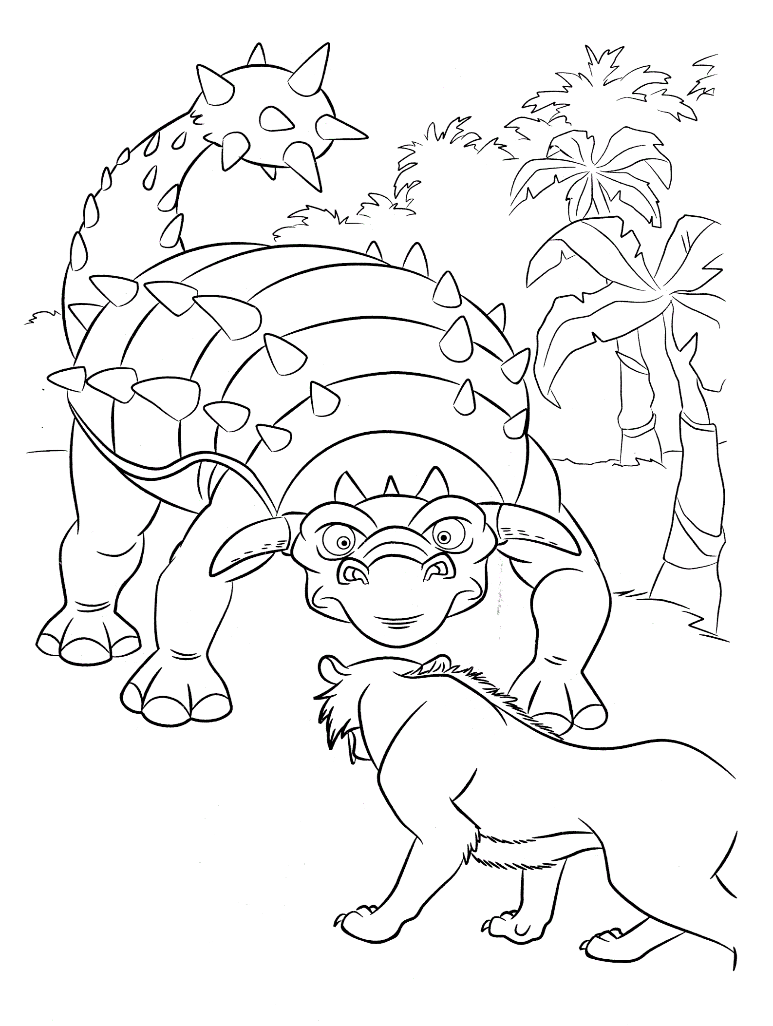 ankylosaurus coloring page