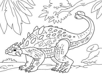 ankylosaurus colouring pages