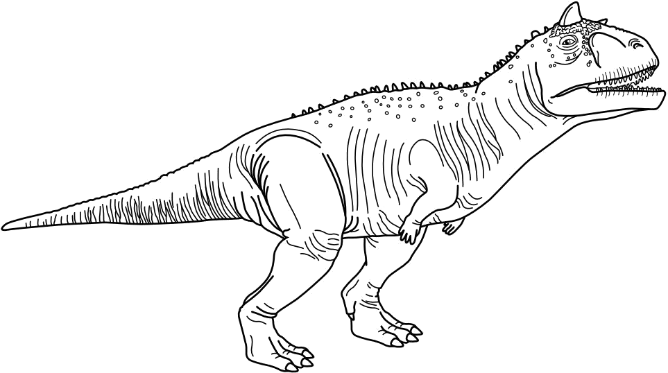 coloring pages of carnotaurus