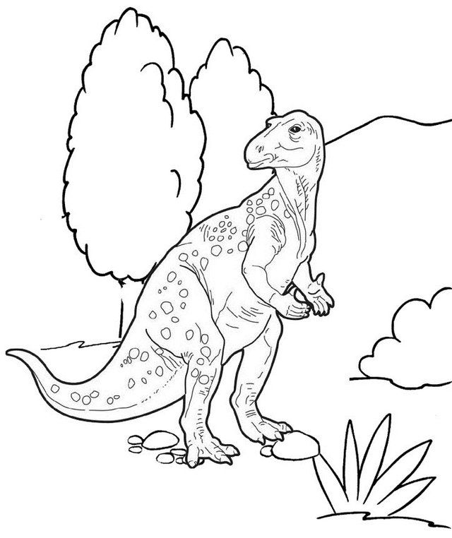 dinosaurs iguanodon coloring pages