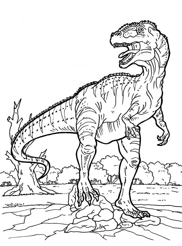 giganotosaurus colouring sheet