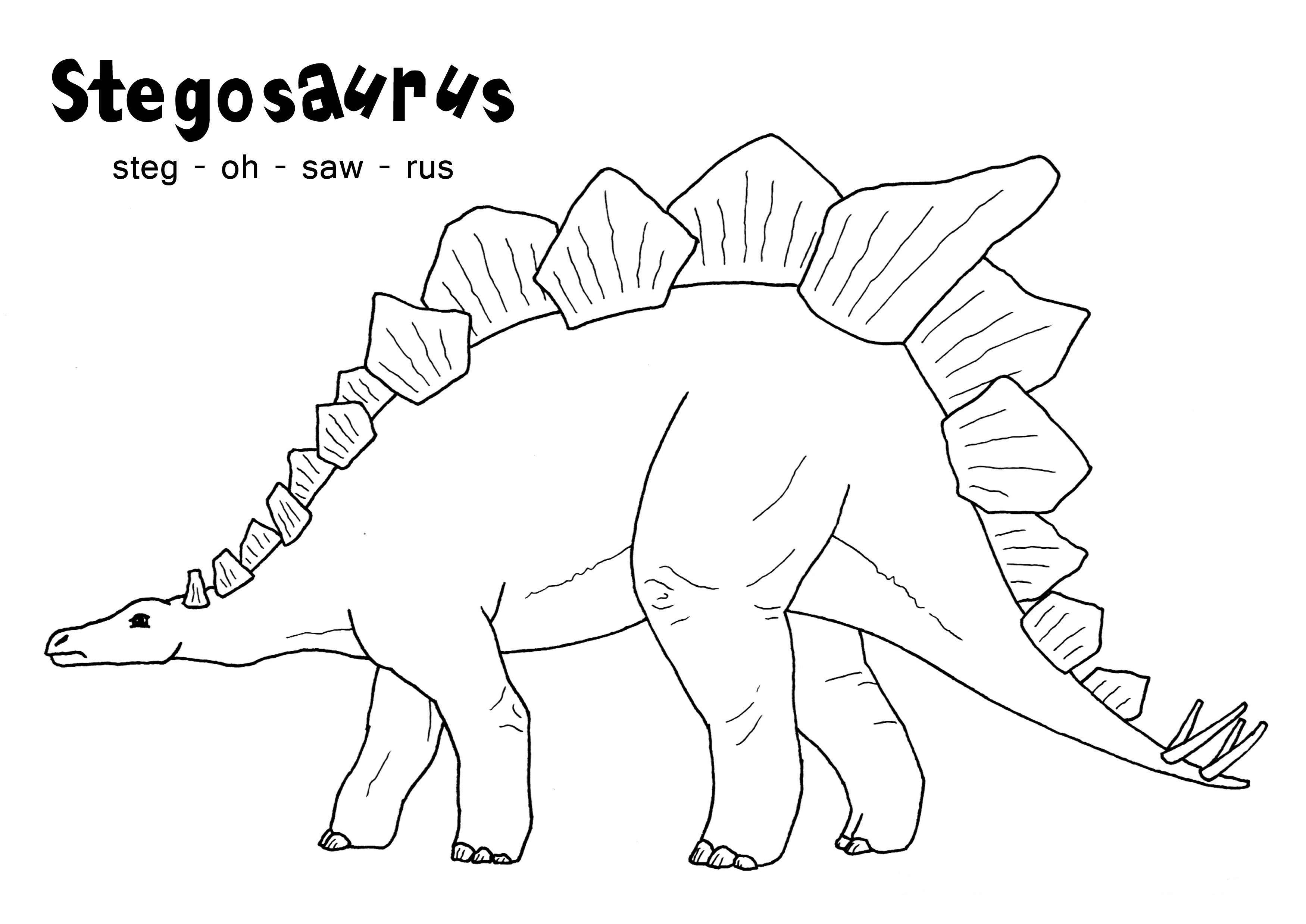 stegosaurus coloring pages