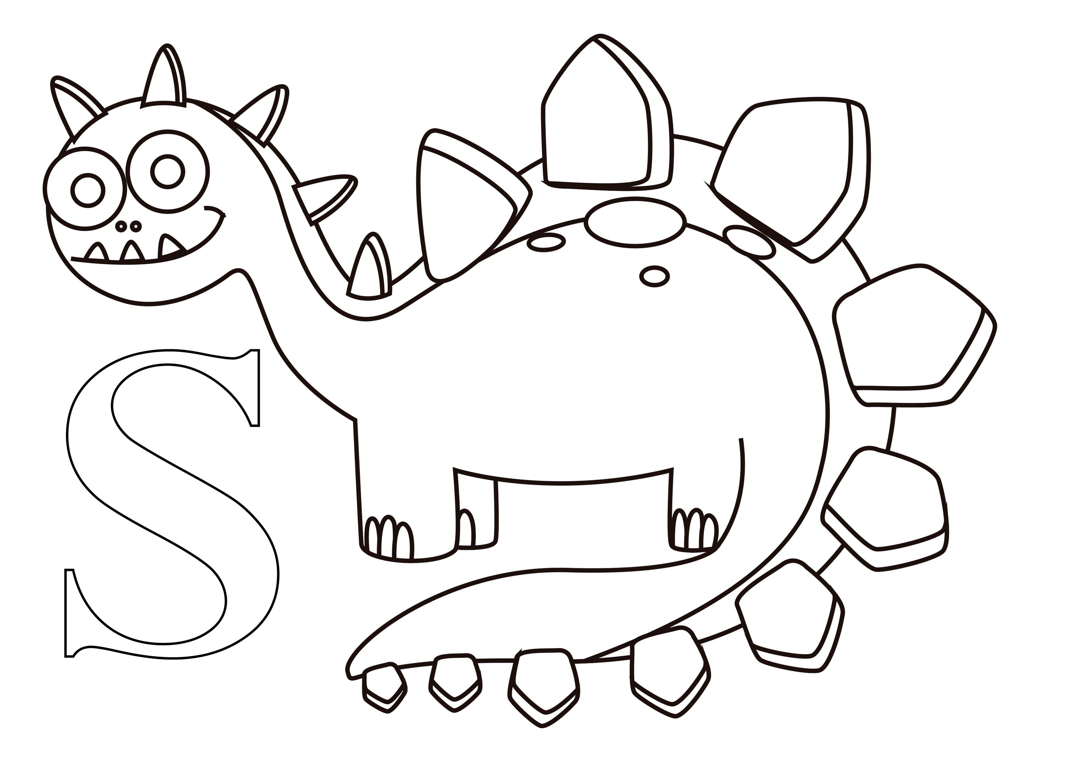 stegosaurus dinosaur coloring pages