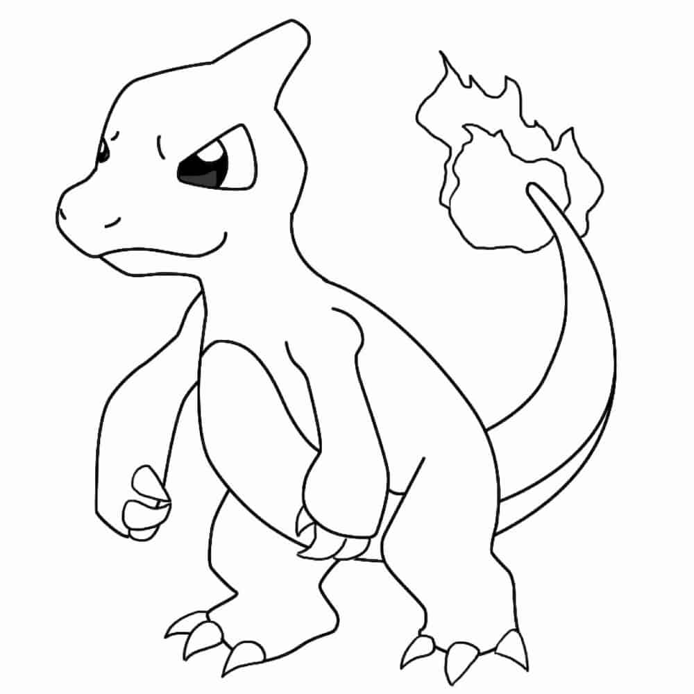 charmander evolution coloring pages