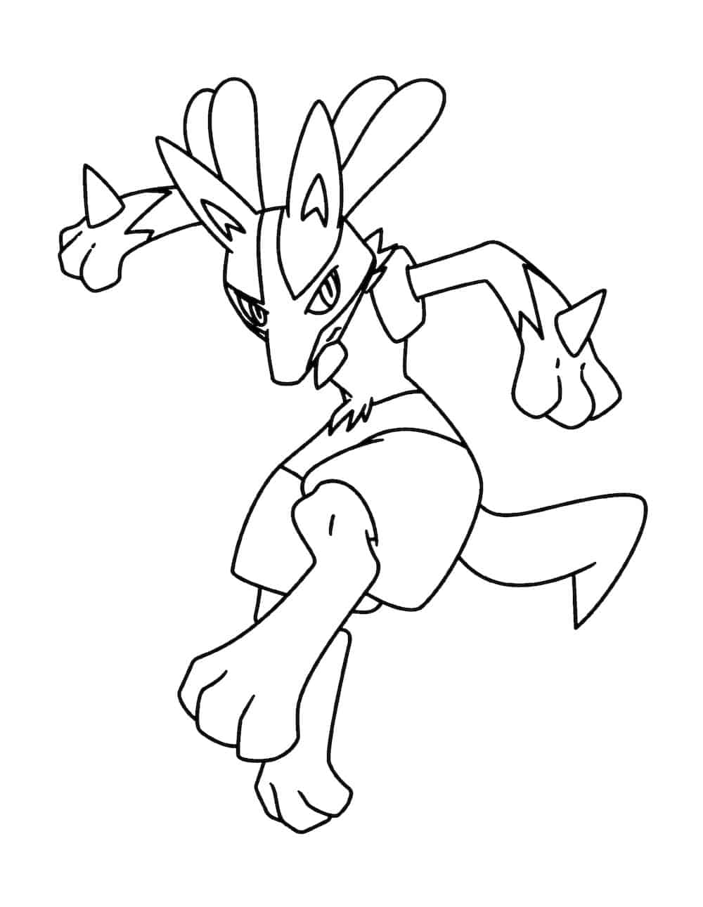 lucario coloring pages