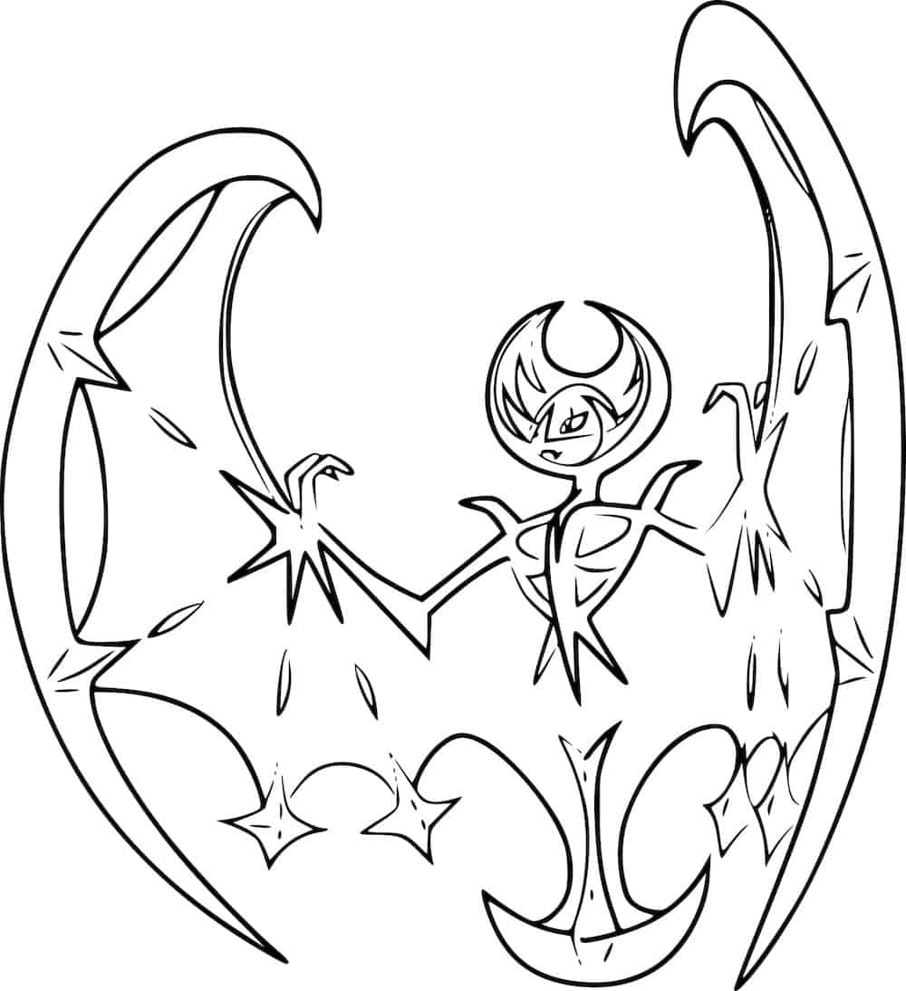 lunala coloring pages