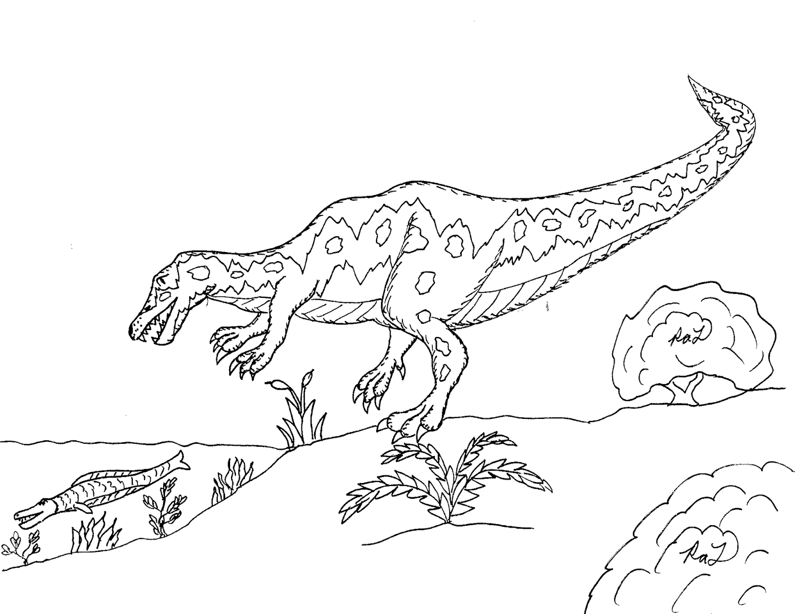 baryonyx coloring pages