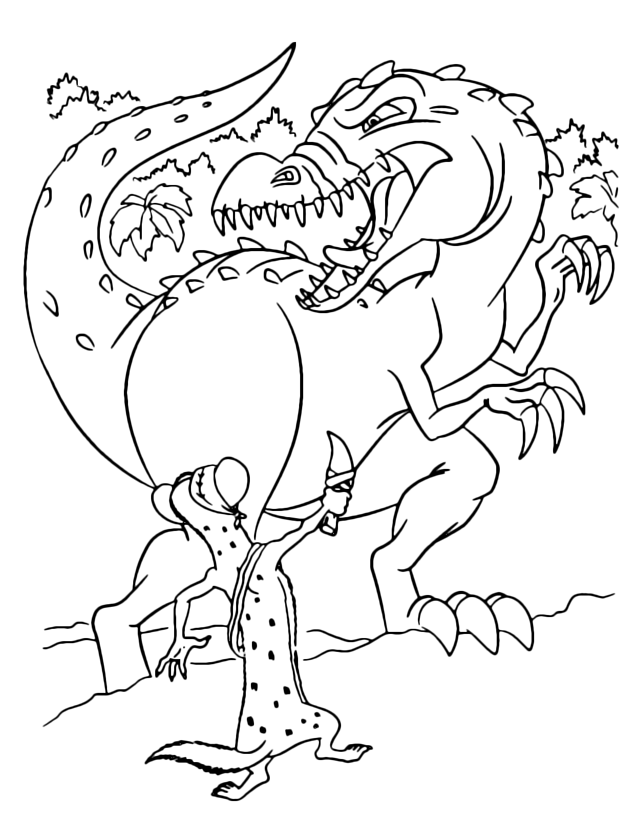 cartoon baryonyx coloring pages