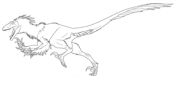 dinosaur utahraptor coloring pages