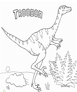 free printable troodon coloring pages