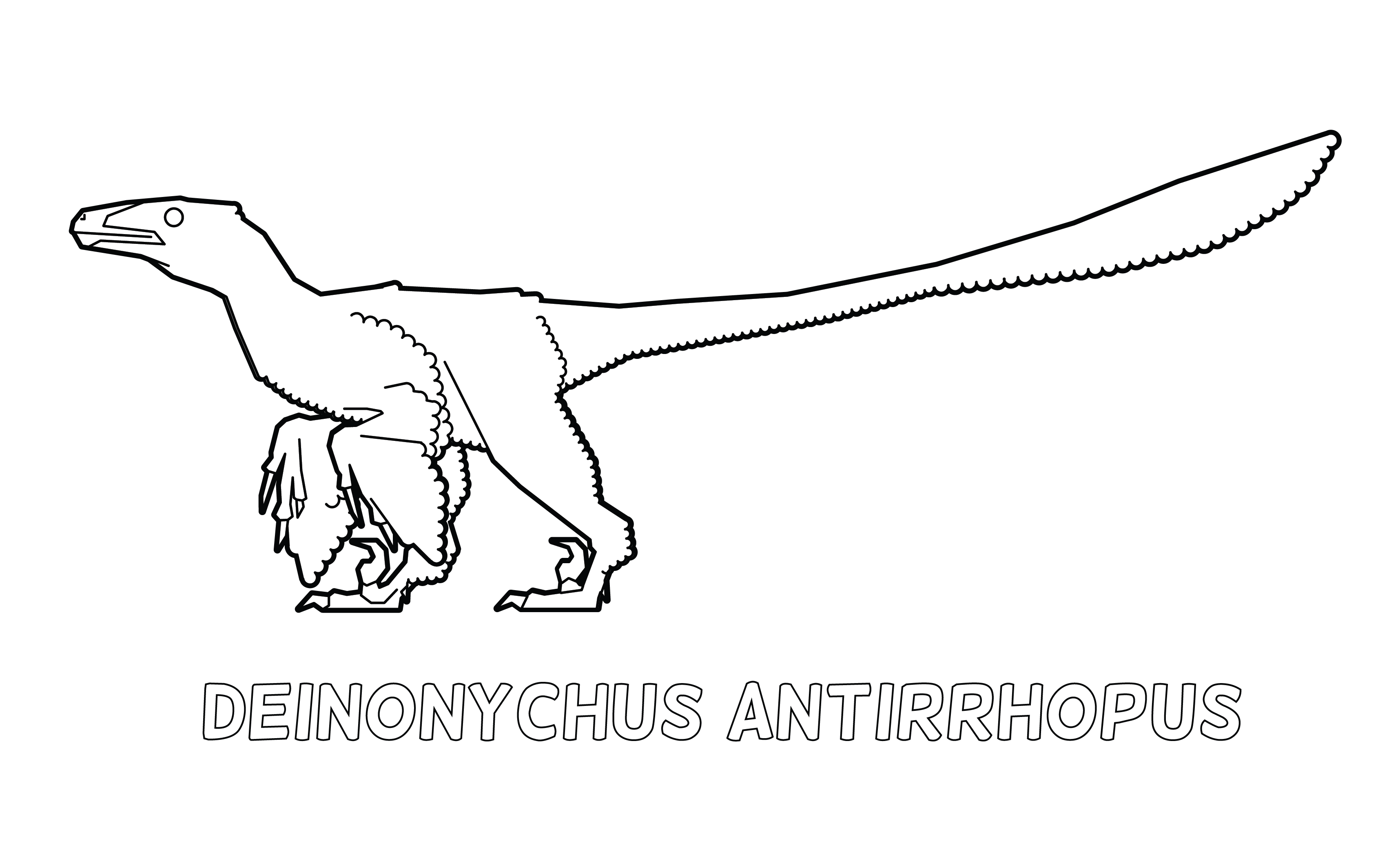 printable deinonychus coloring pages