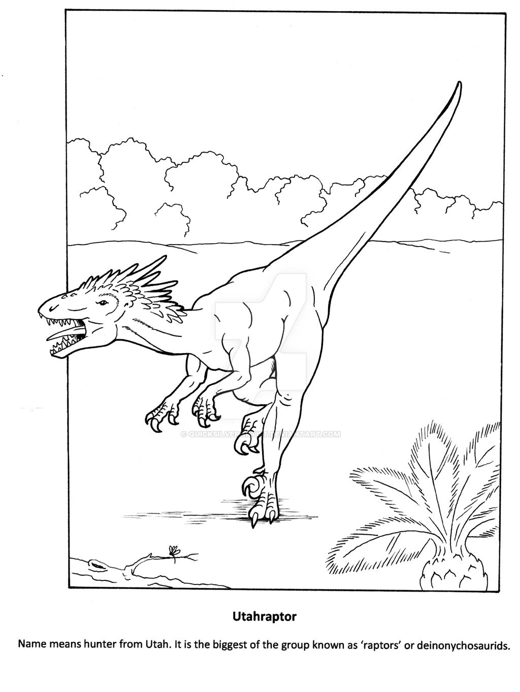 printable utahraptor coloring pages