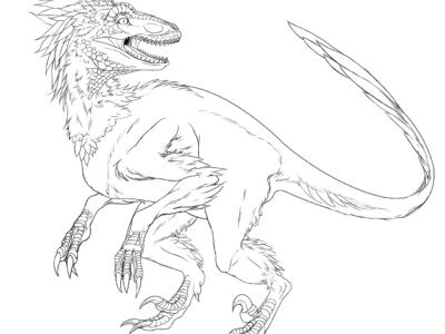 utahraptor coloring pages