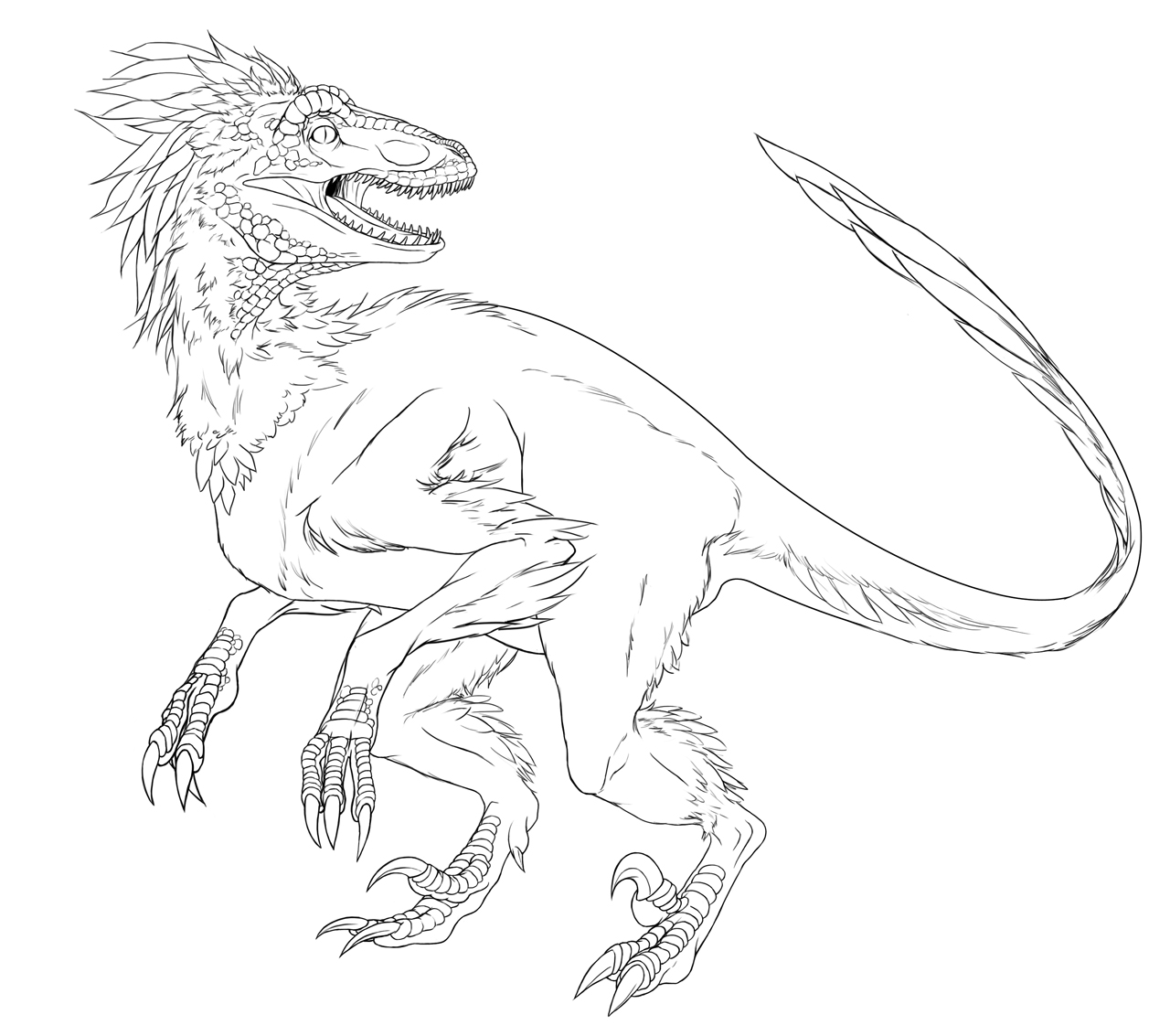 utahraptor coloring pages