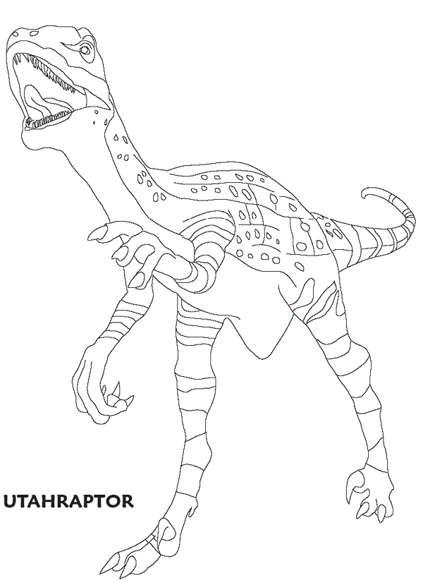 utahraptor coloring sheet