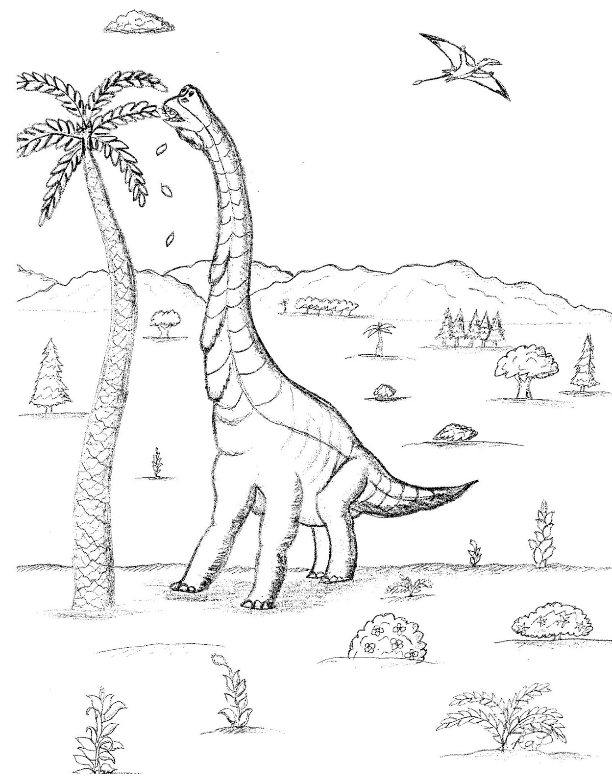 brachiosaurus coloring pages printable