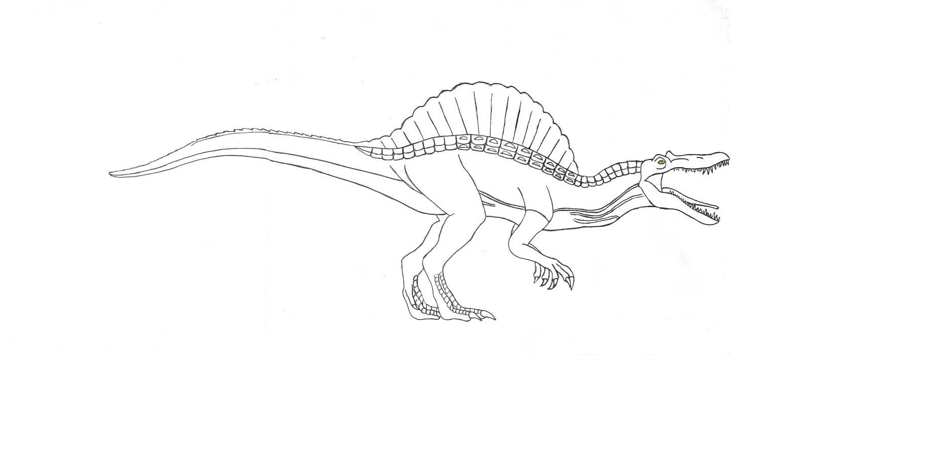 jurassic park spinosaurus coloring pages