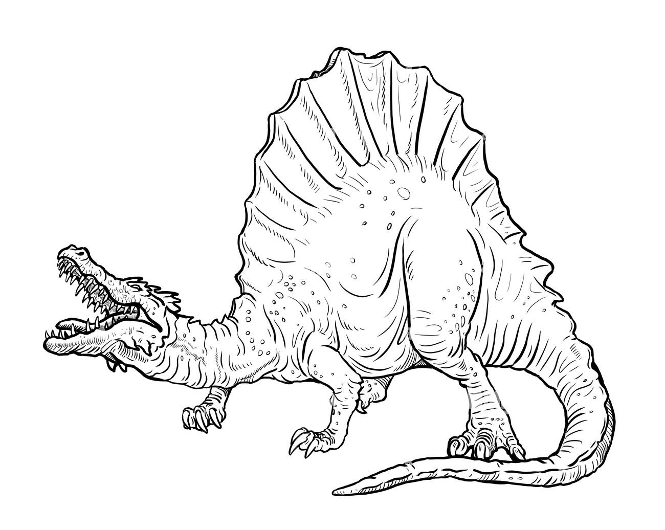 jurassic world spinosaurus coloring pages