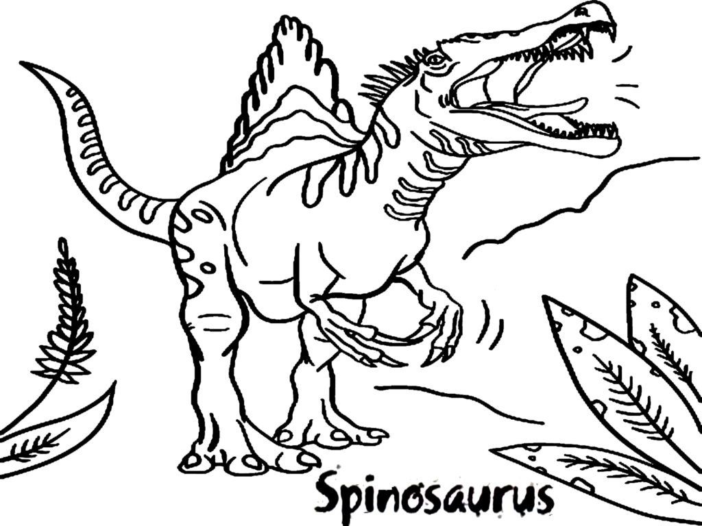 spinosaurus coloring page