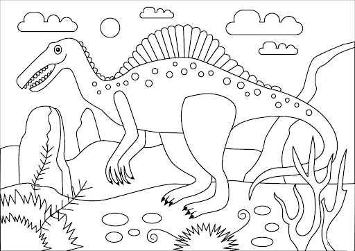 spinosaurus coloring pages printable