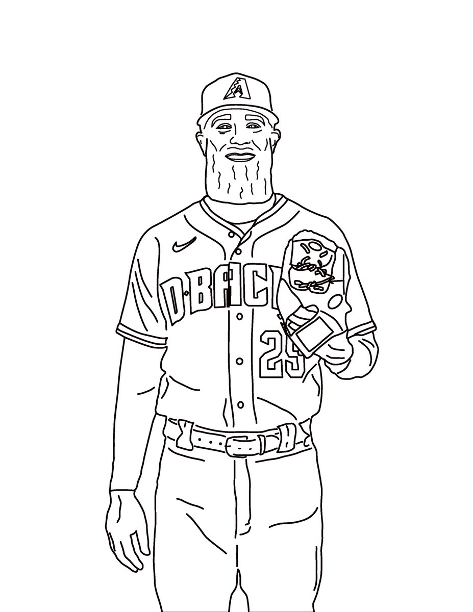 arizona diamondbacks player coloring pages