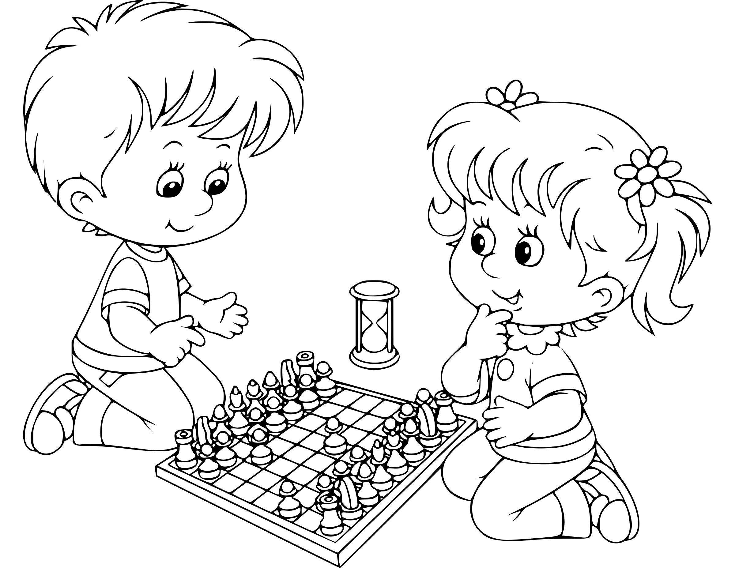 chess coloring pages for kids